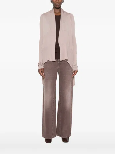 Rick Owens Medium Wrap Jacket Open Front Design In Pink