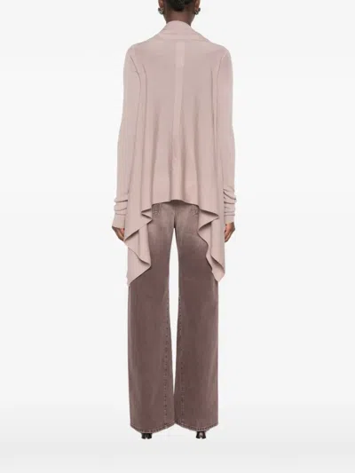 Rick Owens Medium Wrap Jacket Open Front Design In Pink