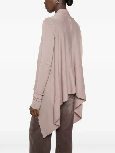 Rick Owens Medium Wrap Jacket Open Front Design In Pink