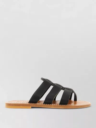 Kjacques Dolon Sandals Flat Sole Multiple Straps In Brown