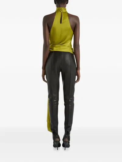 Balmain Open-back Silk Chiffon Top In Multi