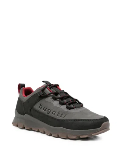 Bugatti Panelled Logo-debossed Sneakers In Gray