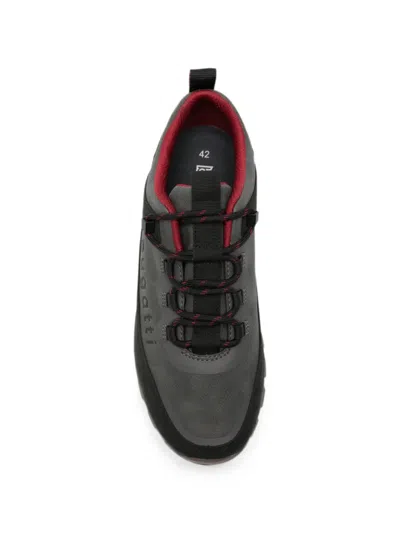 Bugatti Panelled Logo-debossed Sneakers In Gray