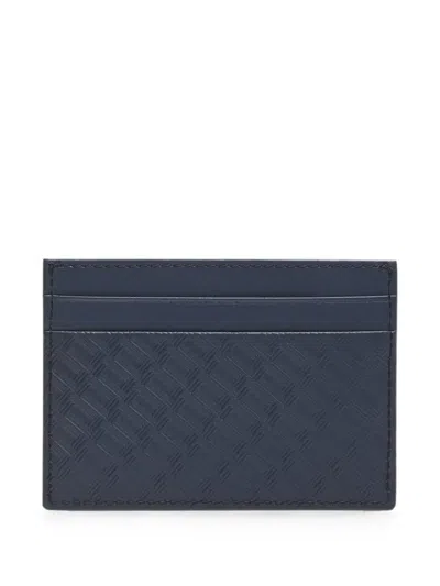 Lancel Leon Monogram-embossed Cardholder In Blue