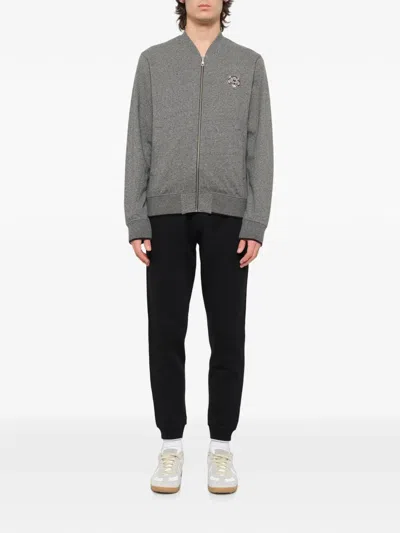 Kenzo Tiger-patch Bomber Jacket In Gray