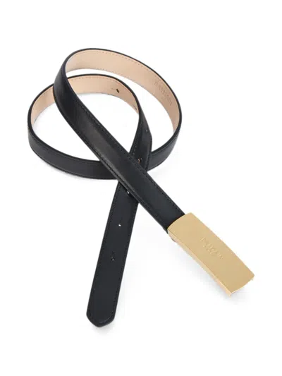 Balmain Smooth-leather Belt In Blue