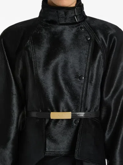Balmain Smooth-leather Belt In Blue