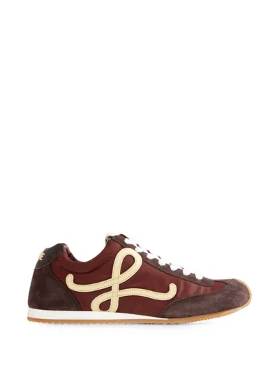 Loewe Ballet Runner 2.0 Nylon And Suede Sneakers With Side Logo In Multi