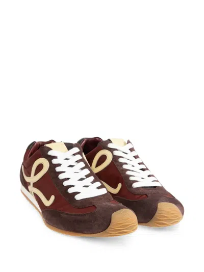 Loewe Ballet Runner 2.0 Nylon And Suede Sneakers With Side Logo In Multi
