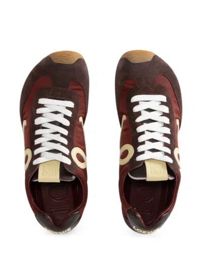 Loewe Ballet Runner 2.0 Nylon And Suede Sneakers With Side Logo In Multi
