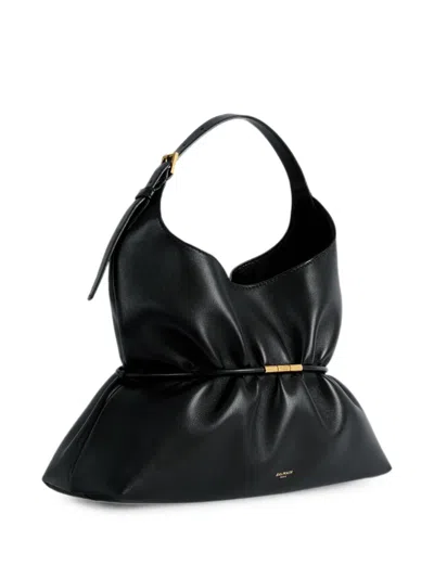 Balmain Sphynx Medium Bag In Smooth Leather In Black