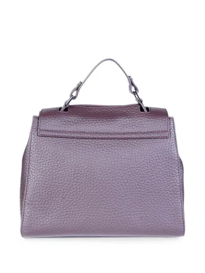 Orciani Small Structured Textured Leather Shoulder Bag In Animal Print