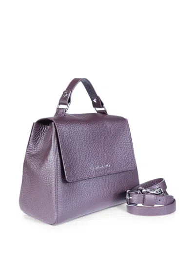 Orciani Small Structured Textured Leather Shoulder Bag In Animal Print