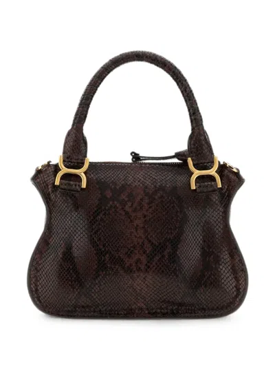 Chloé Printed Leather Small Marcie Shoulder Bag In Pattern