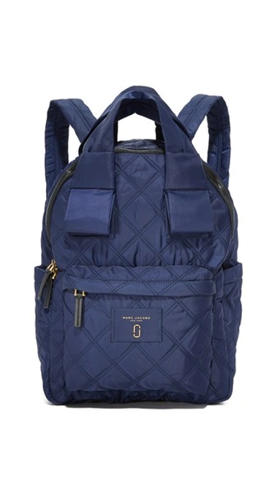Shop Marc Jacobs Nylon Knot Large Backpack In Midnight Blue