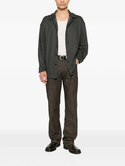 Dondup Button-up Shirt Jacket In Grey