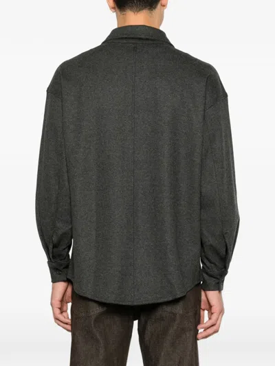 Dondup Button-up Shirt Jacket In Grey