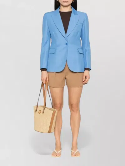P.a.r.o.s.h Light Blue Tailored Blazer With Single-button Closure In Blue