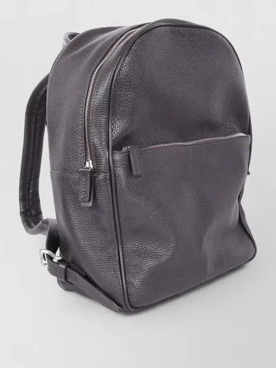 Sait Leather Backpack Adjustable Straps Front Zip Pocket