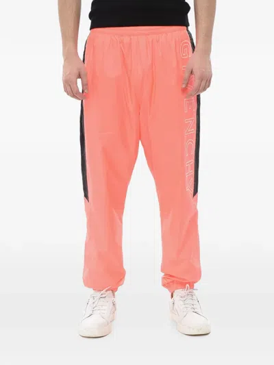 Givenchy Logo-print Track Pants In Orange