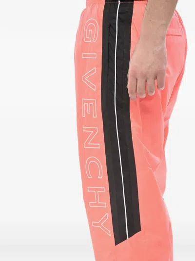 Givenchy Logo-print Track Pants In Orange