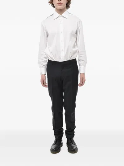 Corneliani Belt-loop Tailored Trousers In 블루