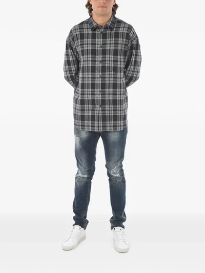 Samsoe & Samsoe Checked Italian-collar Shirt In Multi