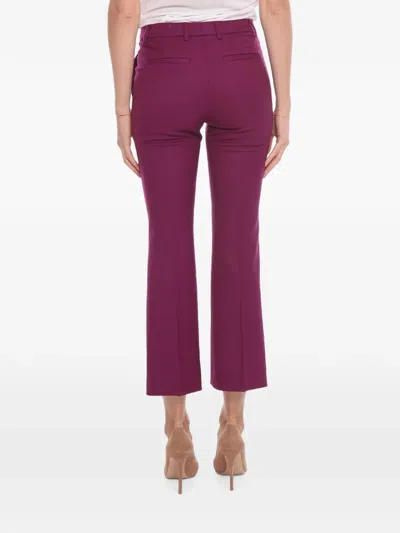 Ql2 Single-pleat Cropped Trousers In Pink