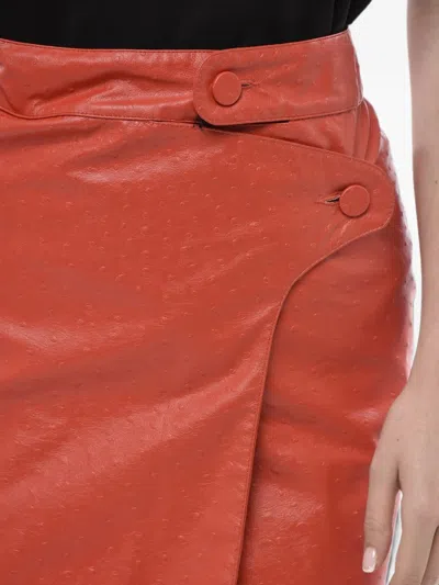 Dsquared2 Wrap-style Draped Mini Skirt In Burgundy