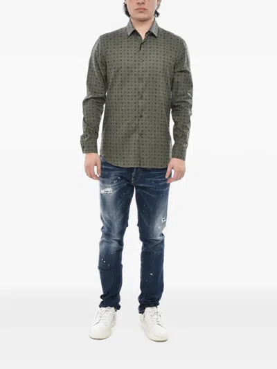 Corneliani Cotton Shirt In 그린