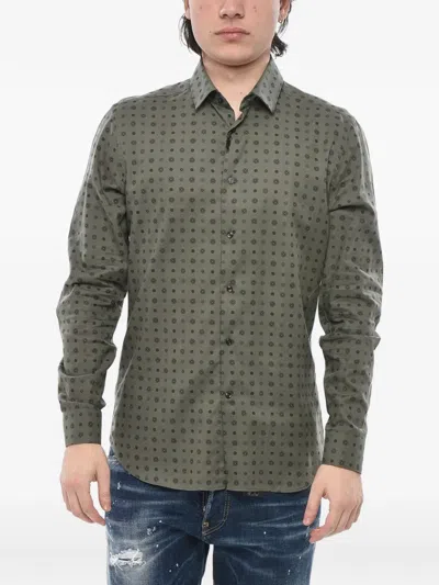 Corneliani Cotton Shirt In 그린