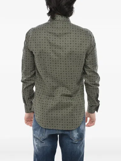 Corneliani Cotton Shirt In 그린