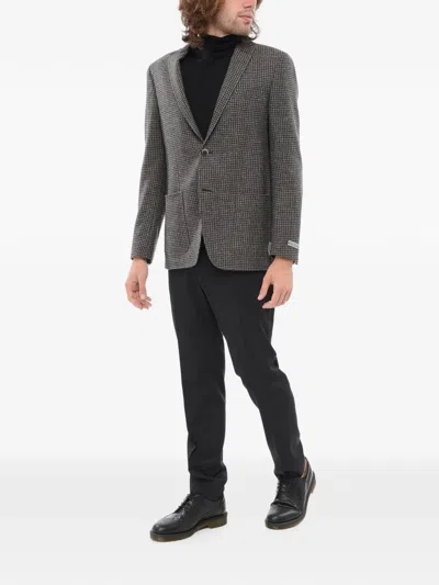 Corneliani Nino Danieli Checked Blazer In 그레이