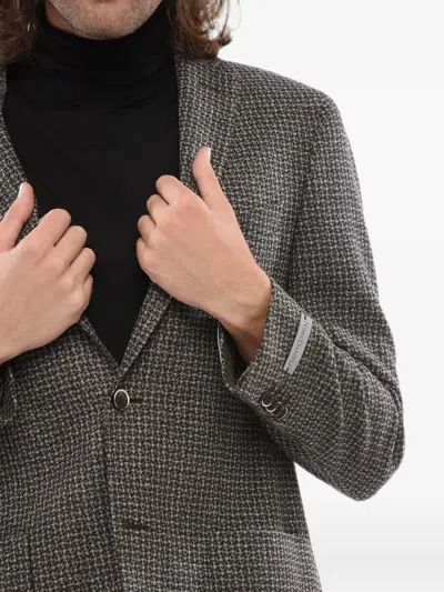 Corneliani Nino Danieli Checked Blazer In 그레이