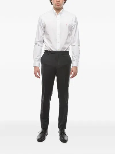 Corneliani Belt-loops Trousers In 그레이