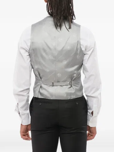 Corneliani Button-up Wool Waistcoat In Gray