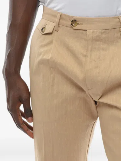 Cruna Belt-loop Trousers In Brown