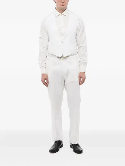 Corneliani Martingale-back Single-breasted Waistcoat In White