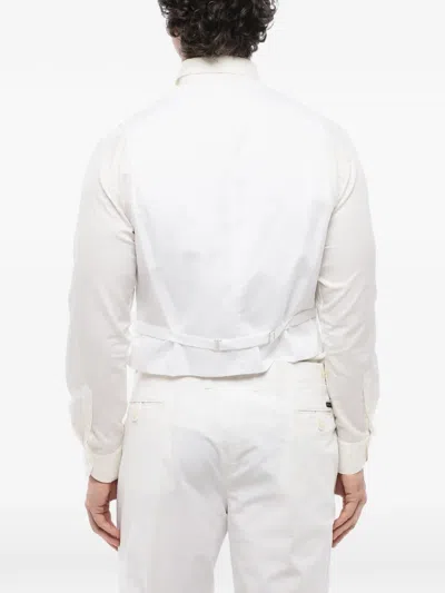 Corneliani Martingale-back Single-breasted Waistcoat In White