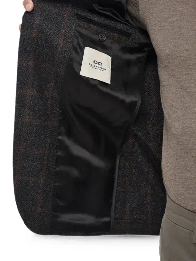 Corneliani Checked-pattern Single-breasted Blazer In 그레이