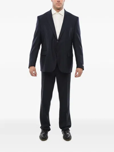 Corneliani Notch-lapel Blazer In 블루