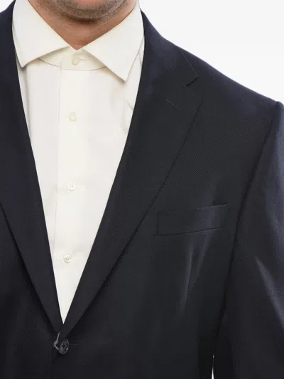 Corneliani Notch-lapel Blazer In 블루