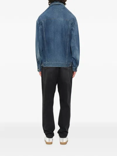 Doublet Distorted Cutting Denim Jacket In Blue
