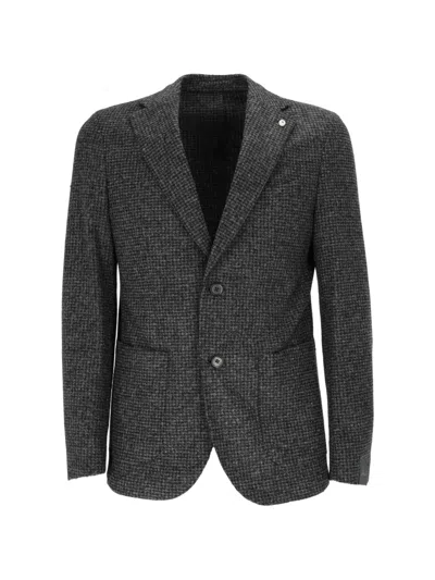 HOUNDSTOOTH-PATTERN SINGLE-BREASTED BLAZER