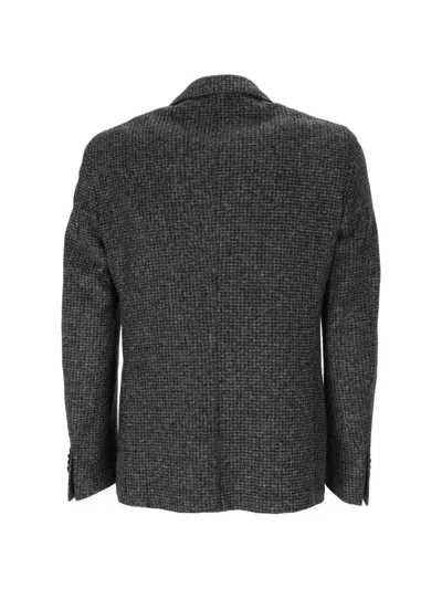HOUNDSTOOTH-PATTERN SINGLE-BREASTED BLAZER