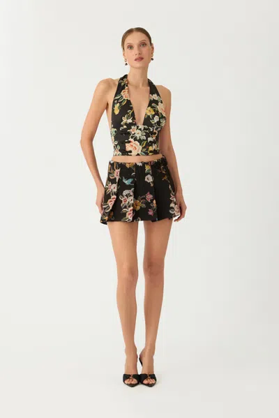 Sau Lee Elena Satin Top In Multi