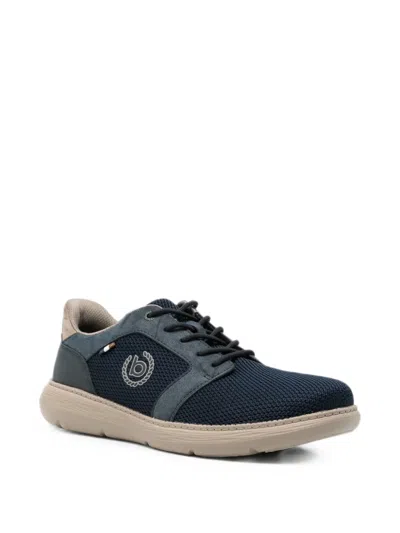 Bugatti Logo-patch Mesh-panel Sneakers In Blue