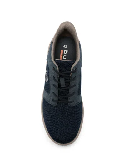 Bugatti Logo-patch Mesh-panel Sneakers In Blue