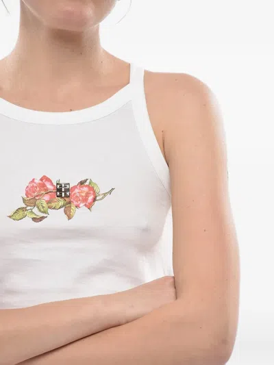 Givenchy Graphic-print Cropped Top In White