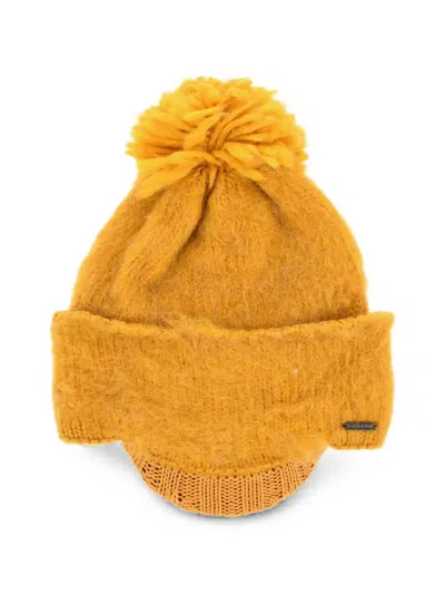Dsquared2 Women Yellow Solid Beanie Cap In Yellow
